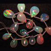 AAAAA - Aweome Trully High Quality Ethiopian Opal Smooth Polished Pear Briolett Size 6.5x9.5 -4x6 mm approx 15pcs Guarantee Every Pcs Beautifull Fire Inside